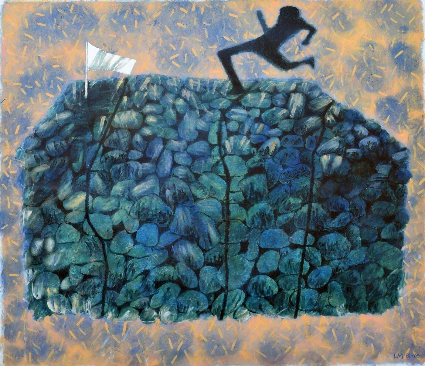 a person running on a rock Mandiola