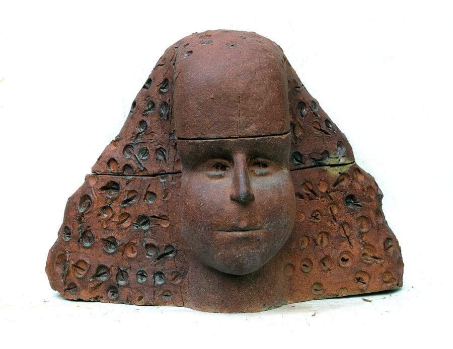 High temperature fired ceramic artwork by Luis Mandiola, contemporary fired ceramic piece