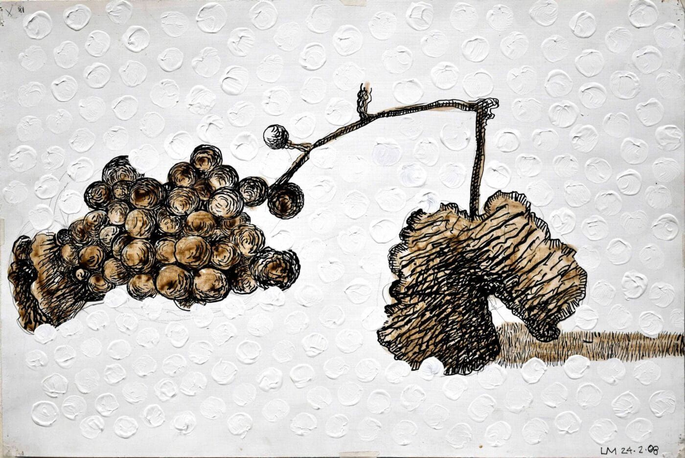 Untitled acrylic, watercolor and ink on paper artwork by Luis Mandiola, contemporary mixed-media painting on paper