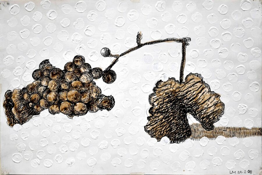 Untitled acrylic, watercolor and ink on paper artwork by Luis Mandiola, contemporary mixed-media painting on paper