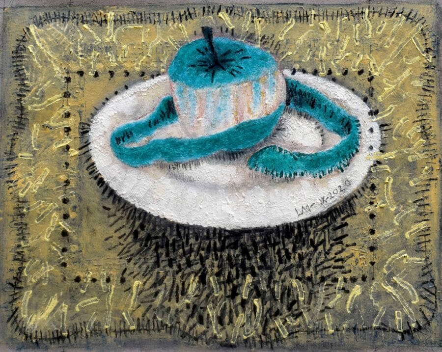 Painting in oil and charcoal on canvas by Luis Mandiola, contemporary art piece